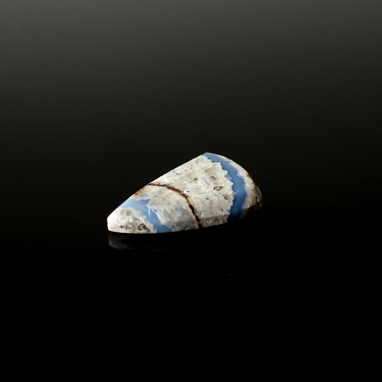 マトリックスブルーオパール アメリカ・オレゴン州産 3.06ct[240125677]16.5x10.5mm前後