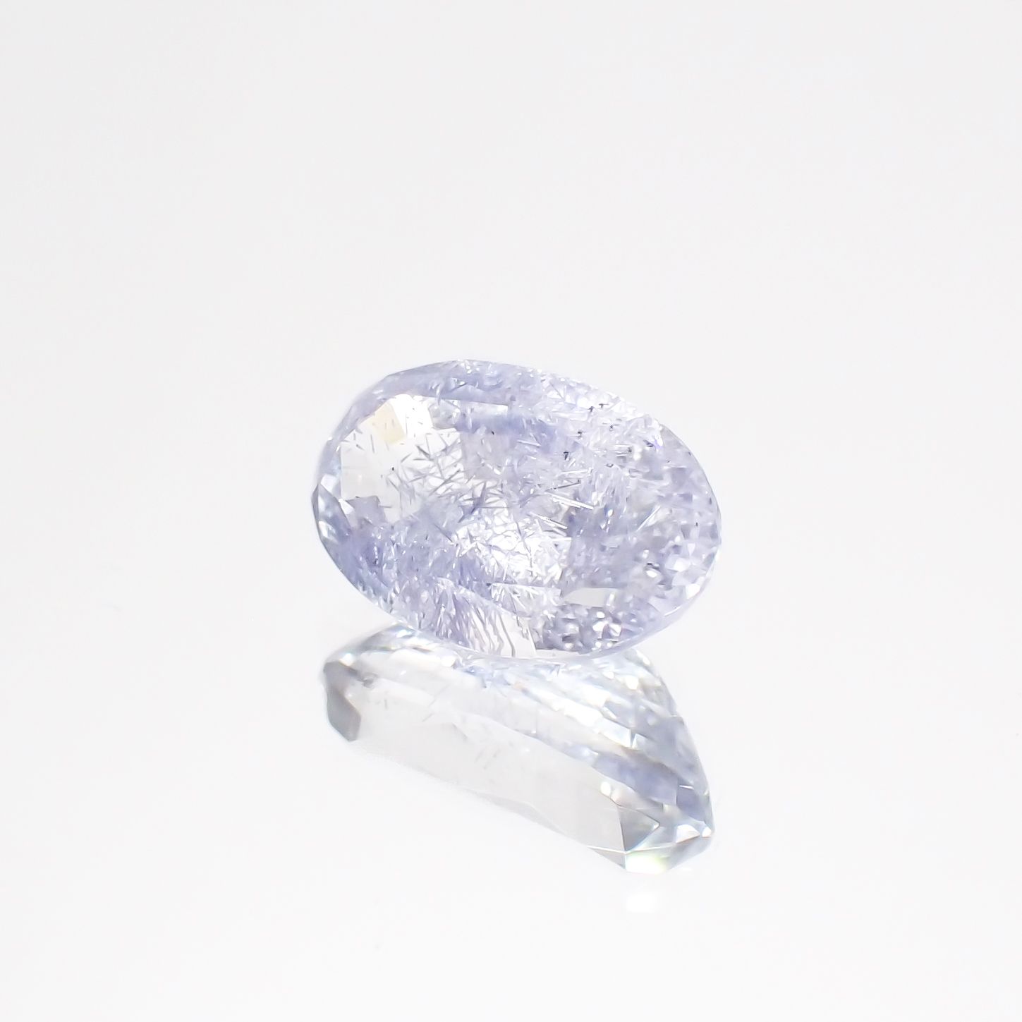 デュモルチェライトインクォーツ ブラジル産 1.48ct[231023582]9.3x5.9mm前後