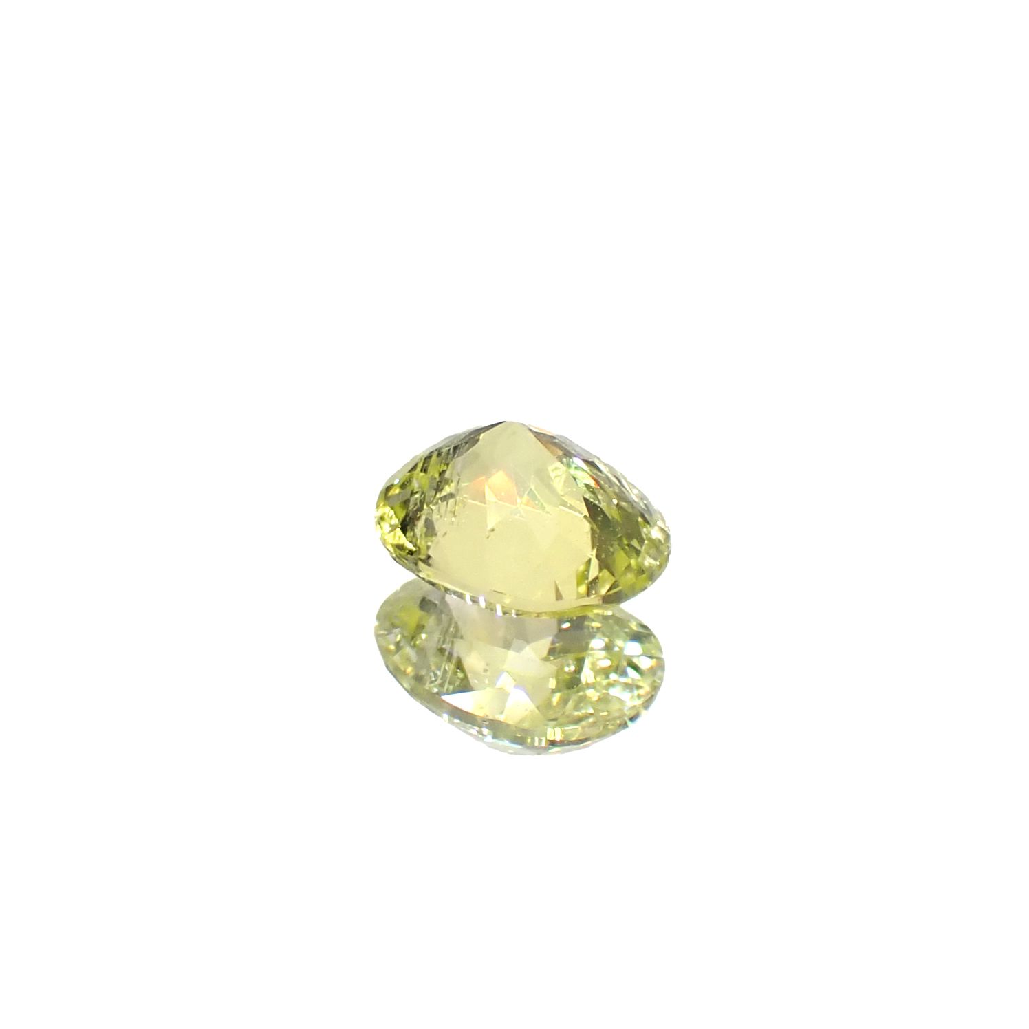 イエローゾイサイト(宝石名イエロー・ゾイサイト)タンザニア産 0.383ct ソ付(彩珠)[250630566]5x4.1mm前後