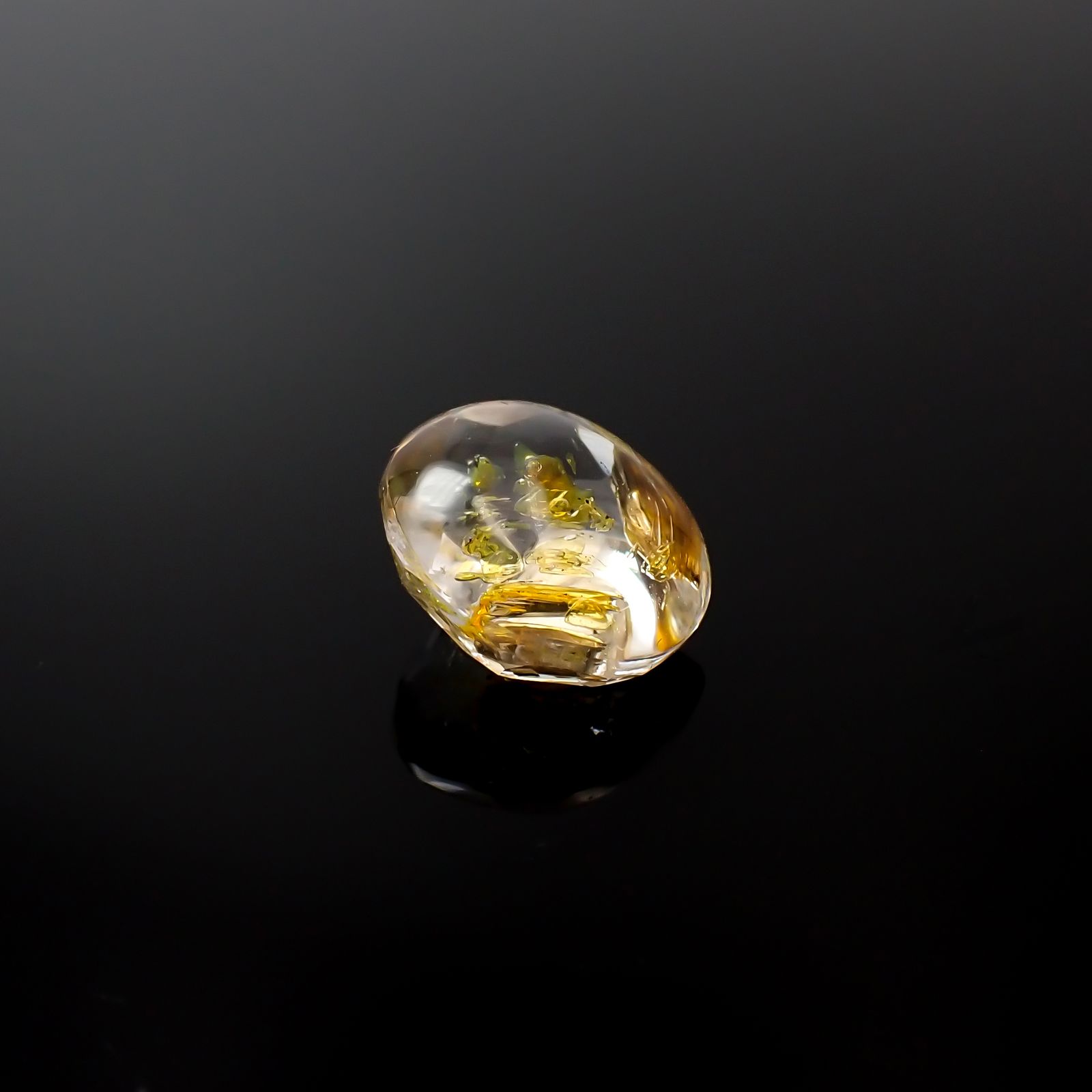 オイルインクォーツ パキスタン産 8.08ct[231224521]13.3x11.7mm前後