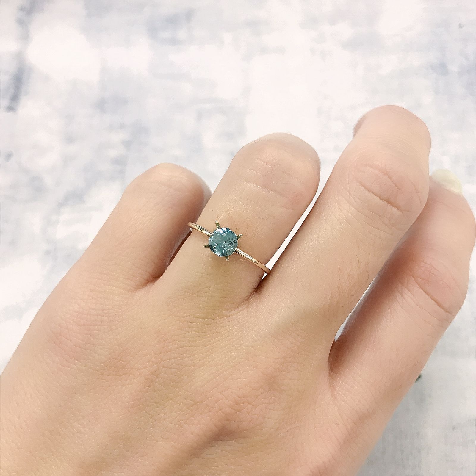 ◇オクタゴンカット◇ブルージルコン(宝石名ジルコン)カンボジア産 0.80ct 識別済[220113999]5x4.9mm前後