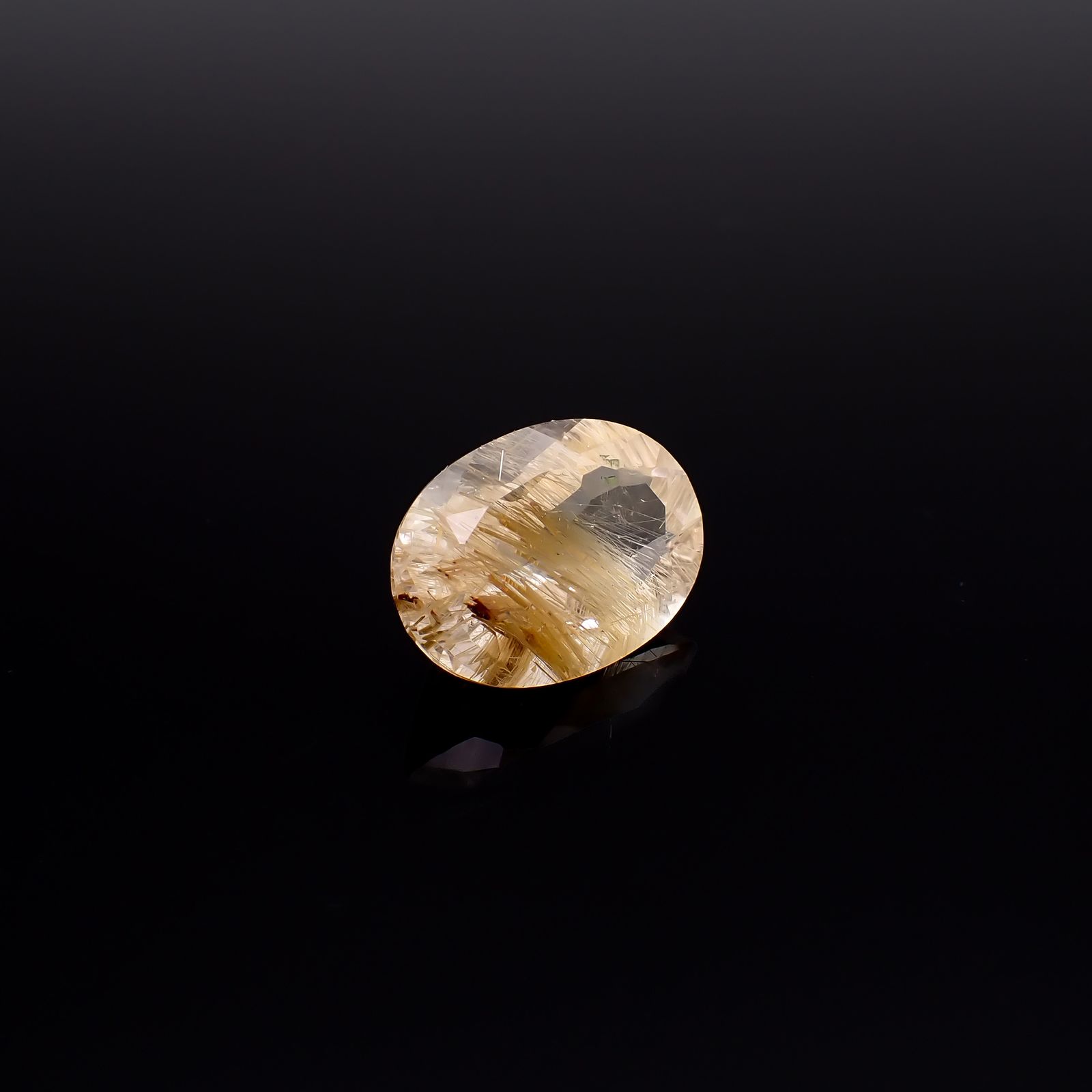 ルチルクォーツ ブラジル産 11.56ct / 18x12.9mm前後 [260732399]