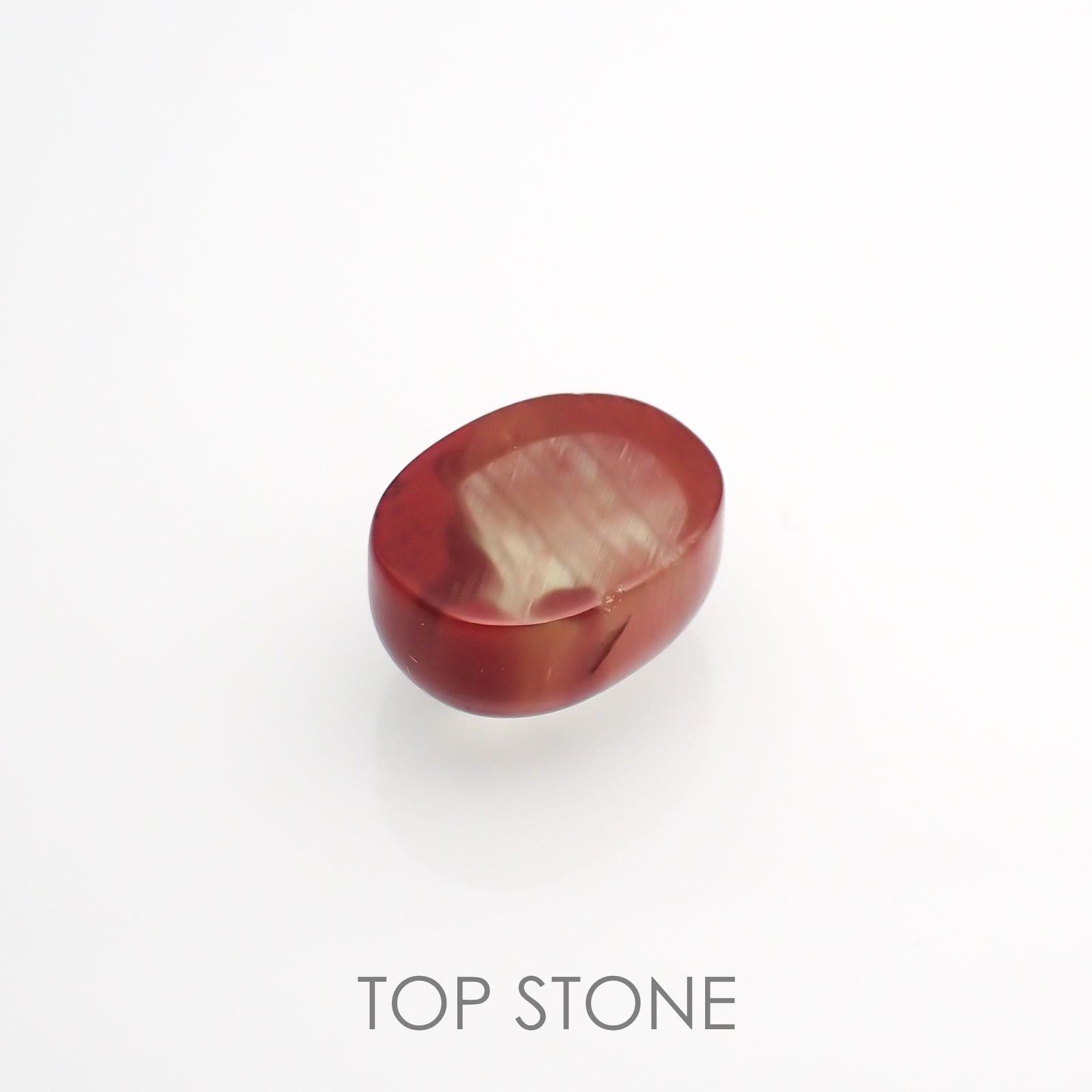 バイカラーアンデシン(宝石名アンデシン)チベット産 2.86ct 識別済[220114690]9.3x7.2mm前後