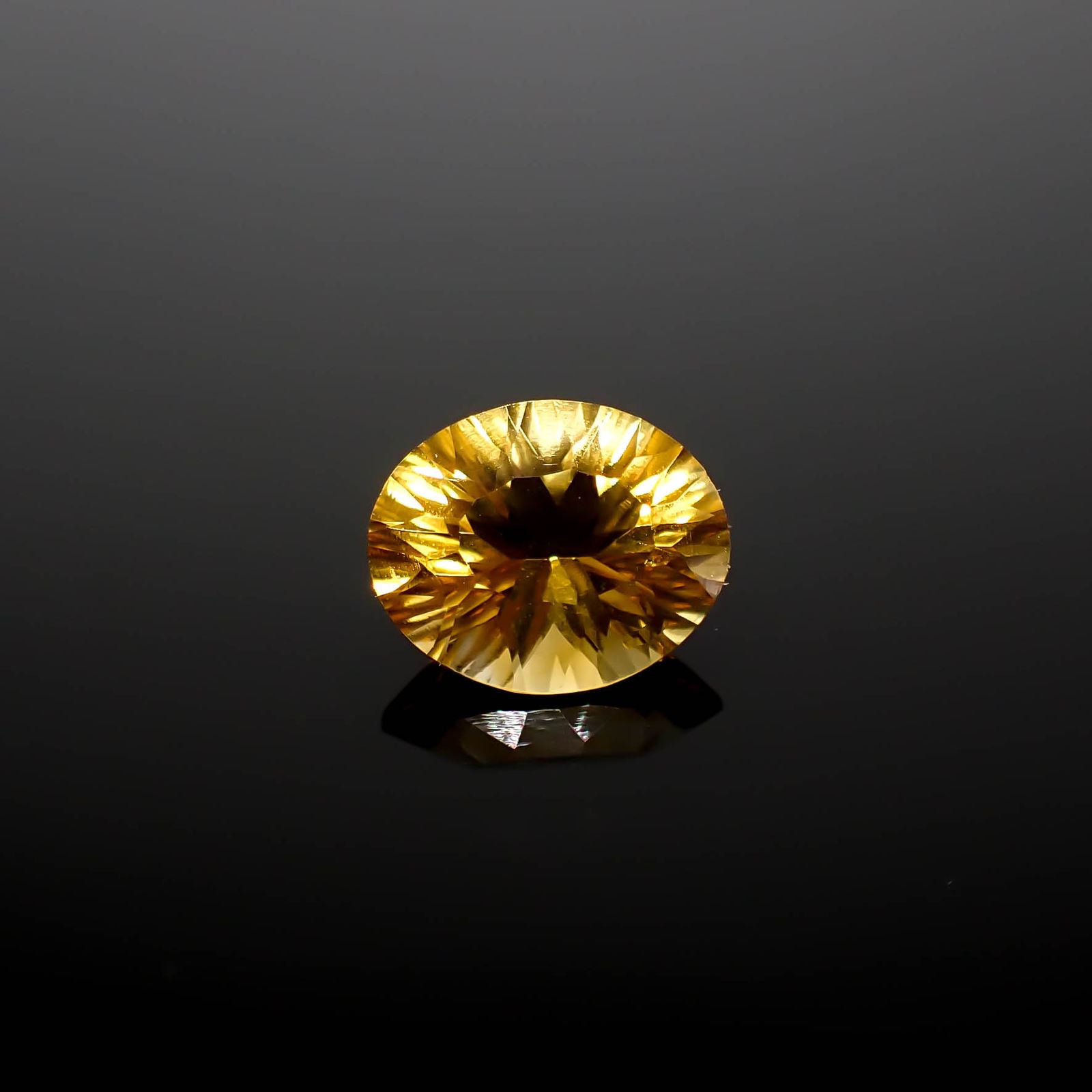◇コンケーブカット◇シトリン ブラジル産 2.18ct [241029244]10x8.1mm前後