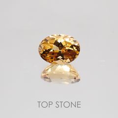 インペリアルガーネット(ヘソナイト)(宝石名ガーネット) スリランカ産 1.16ct 識別済[21038974]7×4.9mm前後