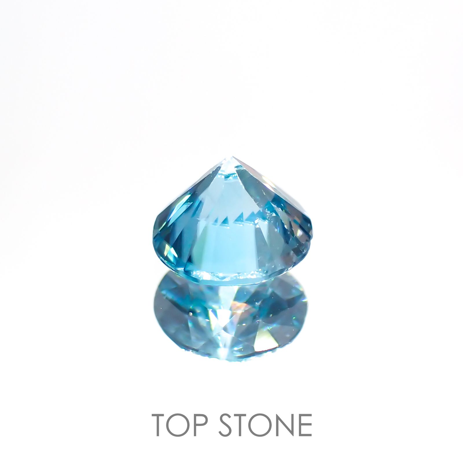 ブルージルコン(宝石名ジルコン) カンボジア産 1.03ct 識別済[20063099]5.6×5.6mm前後