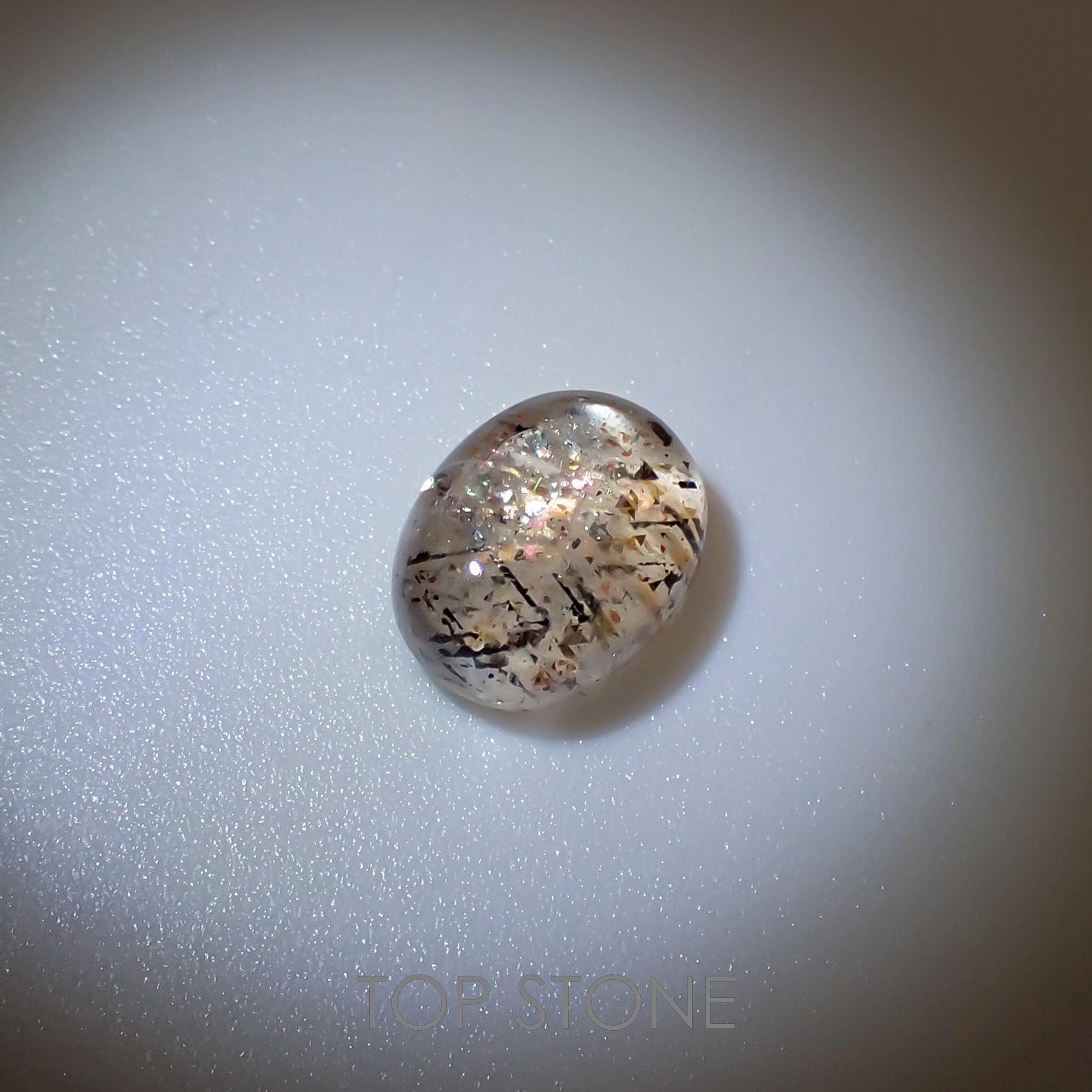 レインボーラティスサンストーン オーストラリア産 1.59ct[230120334]8.2x6.6mm前後