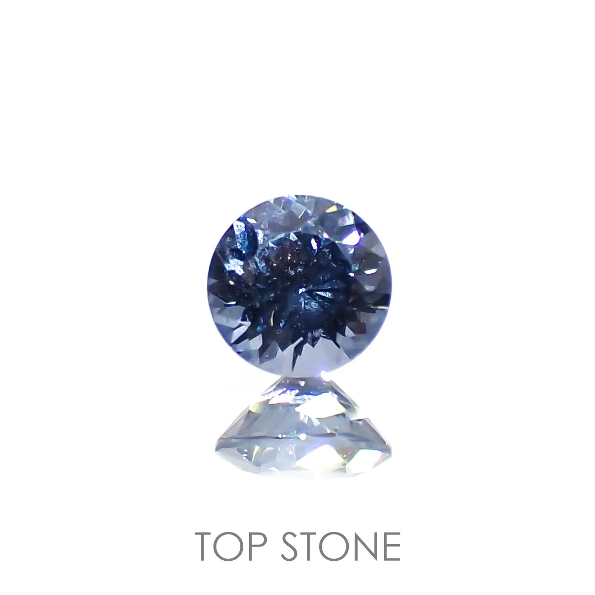 グレイッシュブルースピネル ビルマ産 ルース 0.38ct[210913140]4.4×4.4mm前後