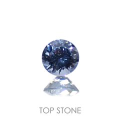 グレイッシュブルースピネル ビルマ産 ルース 0.38ct[210913140]4.4×4.4mm前後