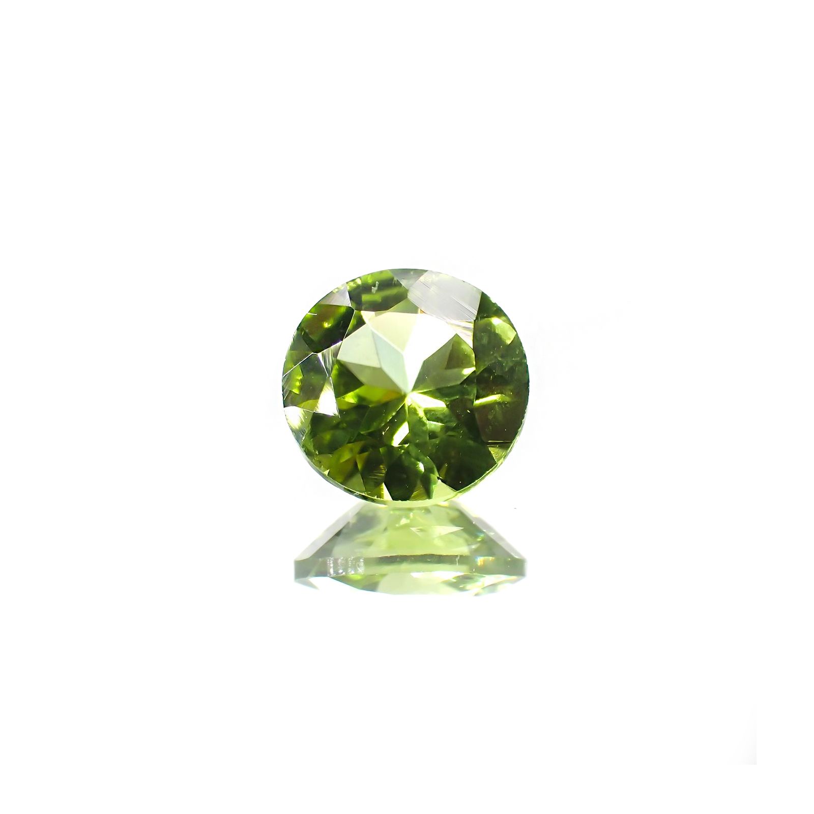 ペリドット(宝石名ペリドット) パキスタン産 識別済 1.28ct / 7.1x7.1mm前後 [260713086]