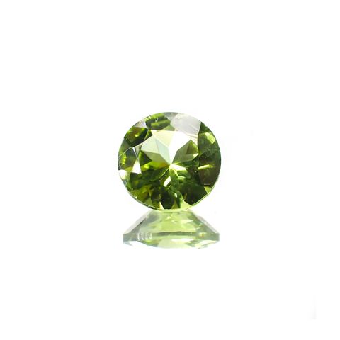 ペリドット(宝石名ペリドット) パキスタン産 識別済 1.28ct / 7.1x7.1mm前後 [260713086]