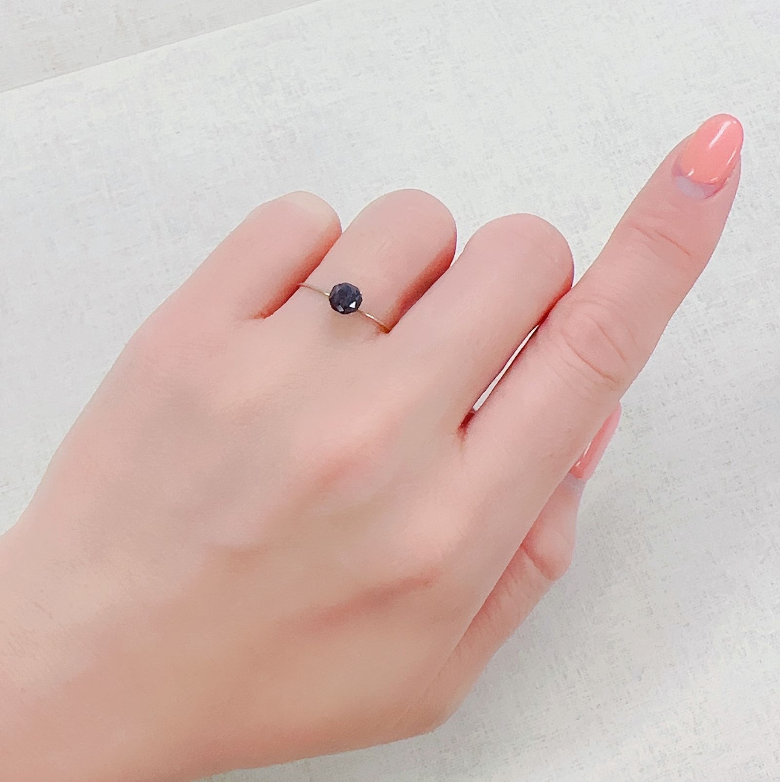 ◇オクタゴンカット◇ブラッドショットアイオライト インド産 0.49ct[230320946]5x5mm前後