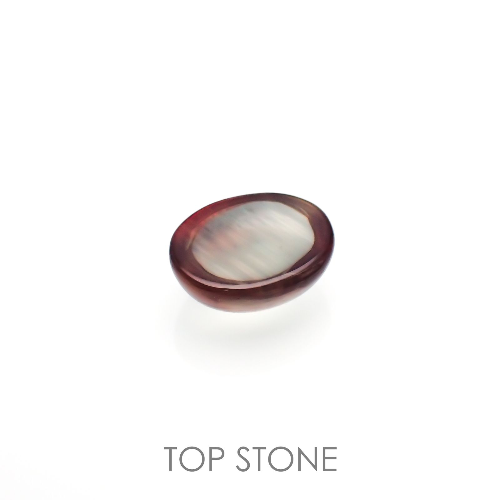 バイカラーアンデシン(宝石名アンデシン)チベット産 1.93ct 識別済[220114682]9.1x7.2mm前後