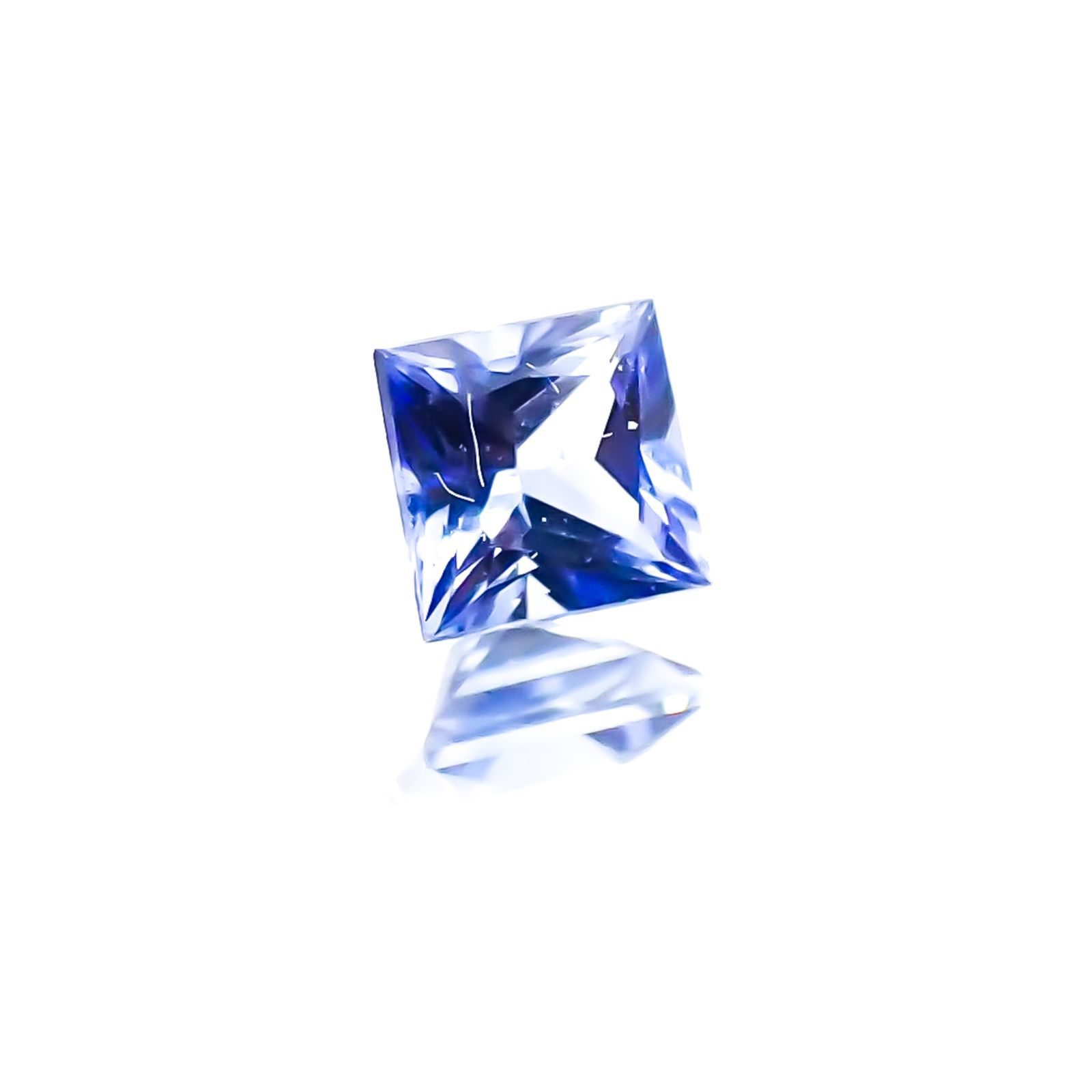 ◇プリンセスカット◇サファイア(宝石名サファイア) スリランカ産 0.14ct 識別済[20117894]2.7×2.7mm前後