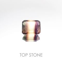 バイカラーフローライト ブラジル産 ルース 3ct[20106385]8.8×6.9mm前後