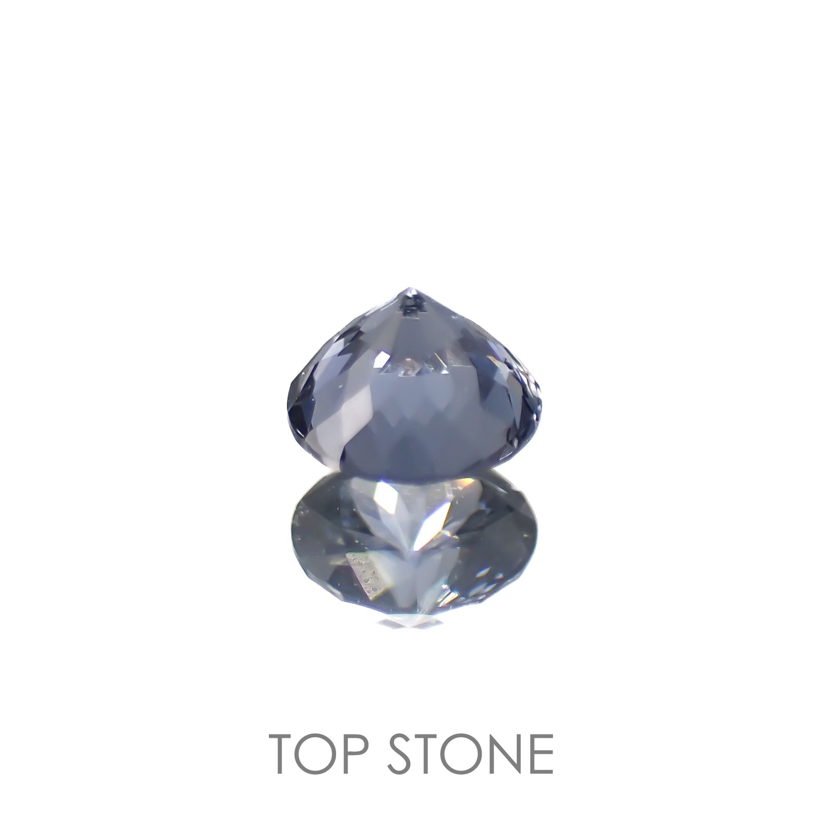 グレイッシュブルースピネル(宝石名スピネル)ビルマ/マダガスカル産 0.43ct 識別済[220817436]4.5x4.5mm前後