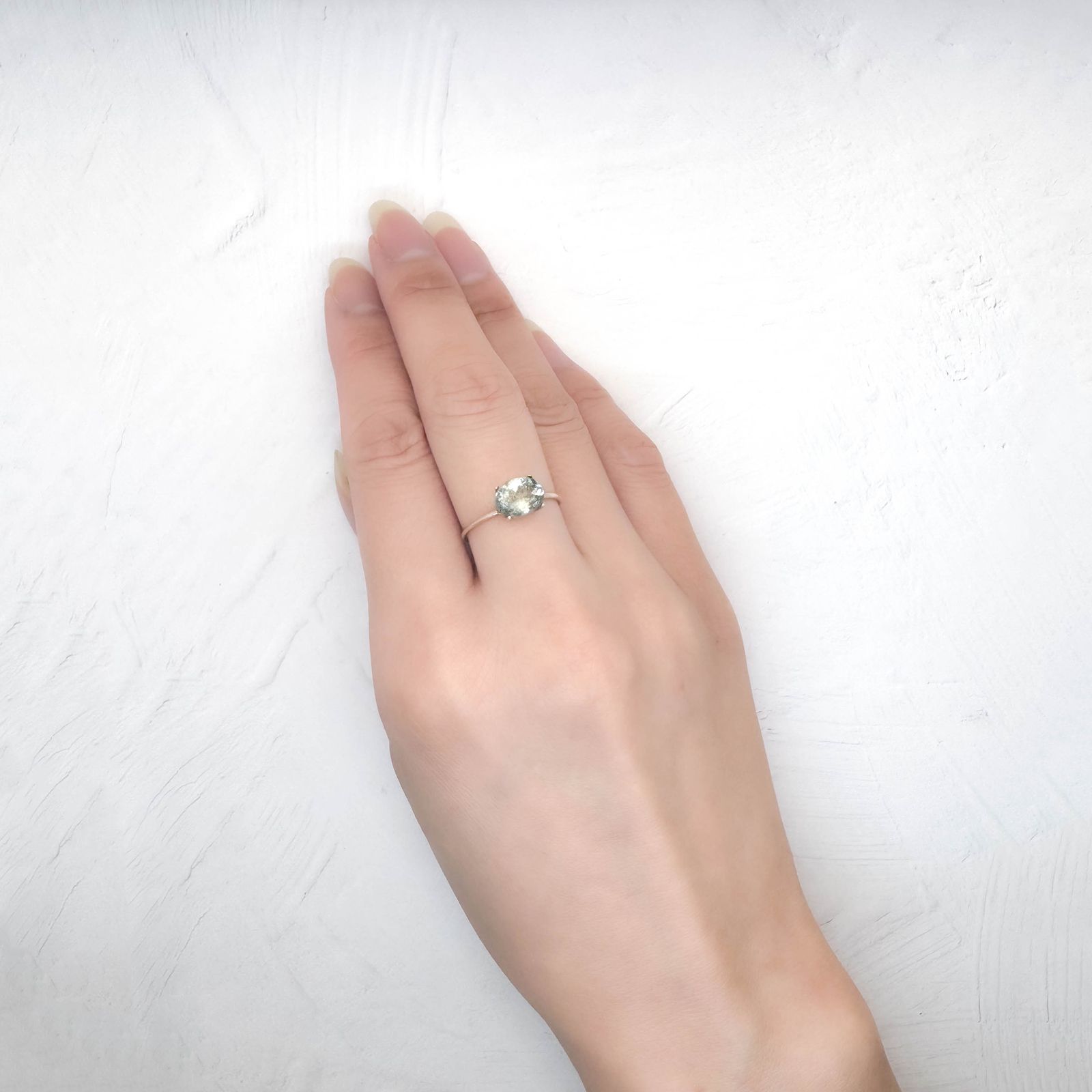 アベンチュリンアクアマリン ナイジェリア産 1.08ct [250114464]8.1x6mm前後