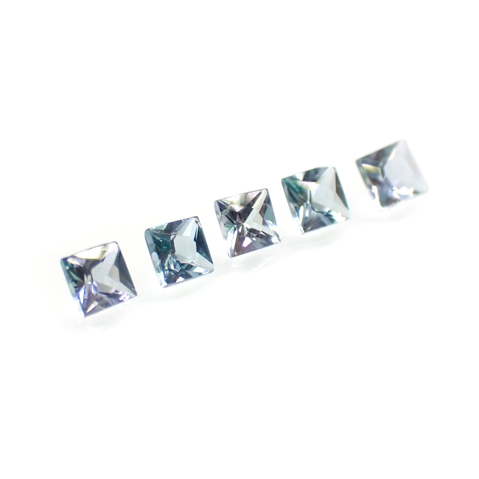 ◆ランダムセレクト-Limited edition-◆<先着15個>◇プリンセスカット◇ブルーグリーンコーネルピン タンザニア産 約0.050-0.066ct[230823218]2x2mm前後
