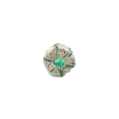 逆トラピッチェエメラルド 原石スライス コロンビア産 0.16ct[240627845]4x4mm前後