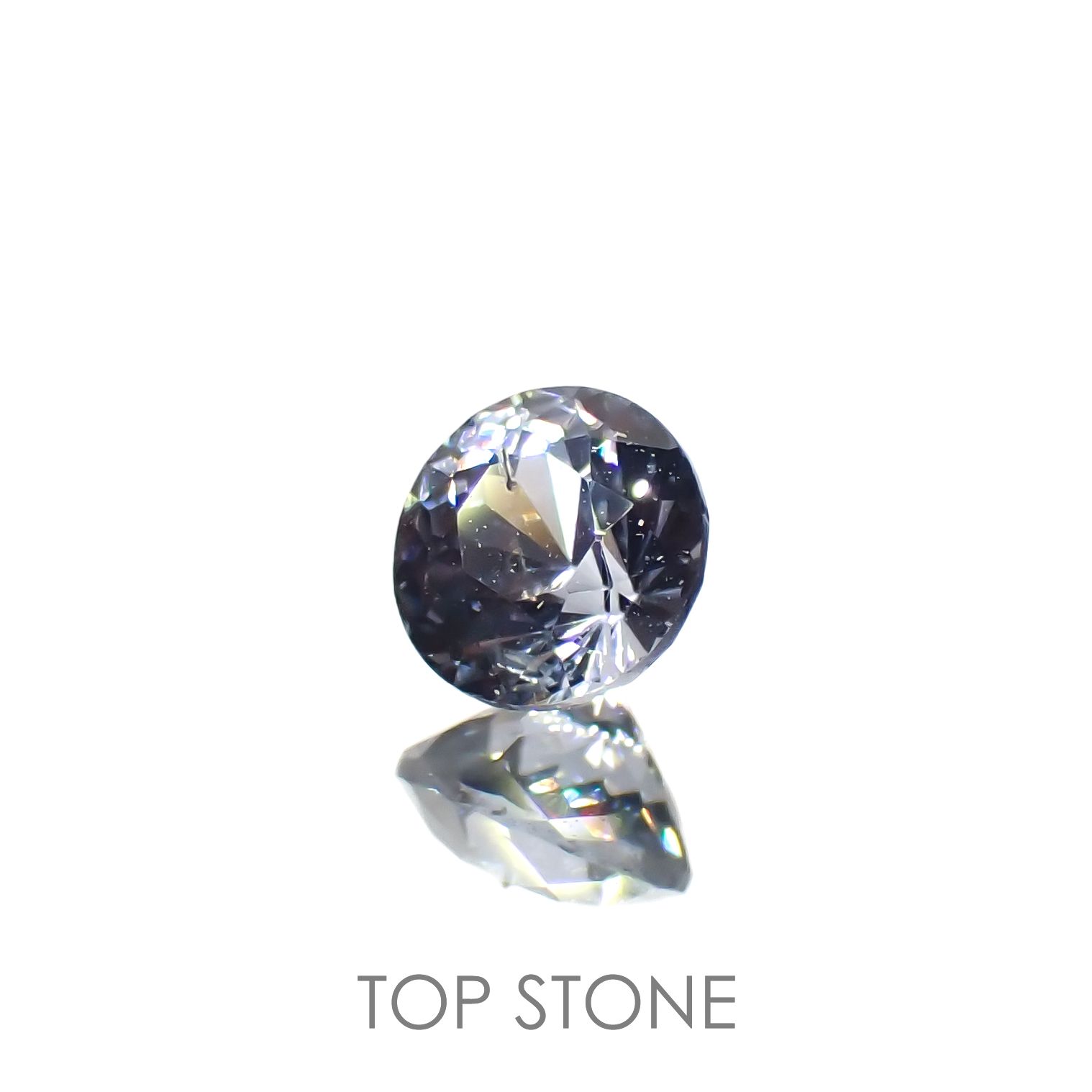 グレイッシュブルースピネル(宝石名スピネル)ビルマ/マダガスカル産 0.35ct 識別済[221219499]4.1x4.1mm前後