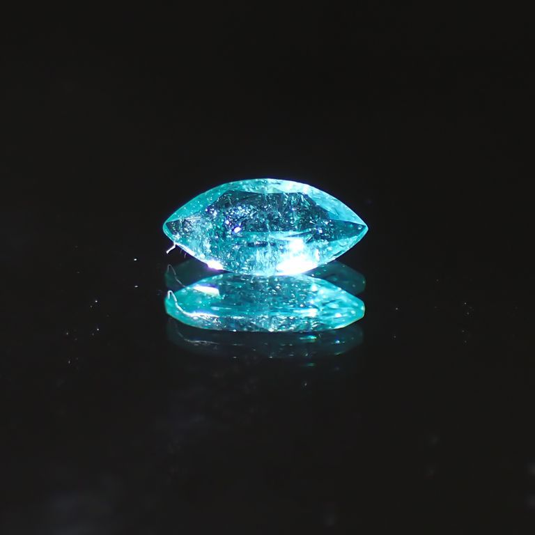 パライバトルマリン(宝石名トルマリン/別名パライバ・トルマリン) ブラジル産 0.22ct 識別済[20129256]6.2×3.2mm前後
