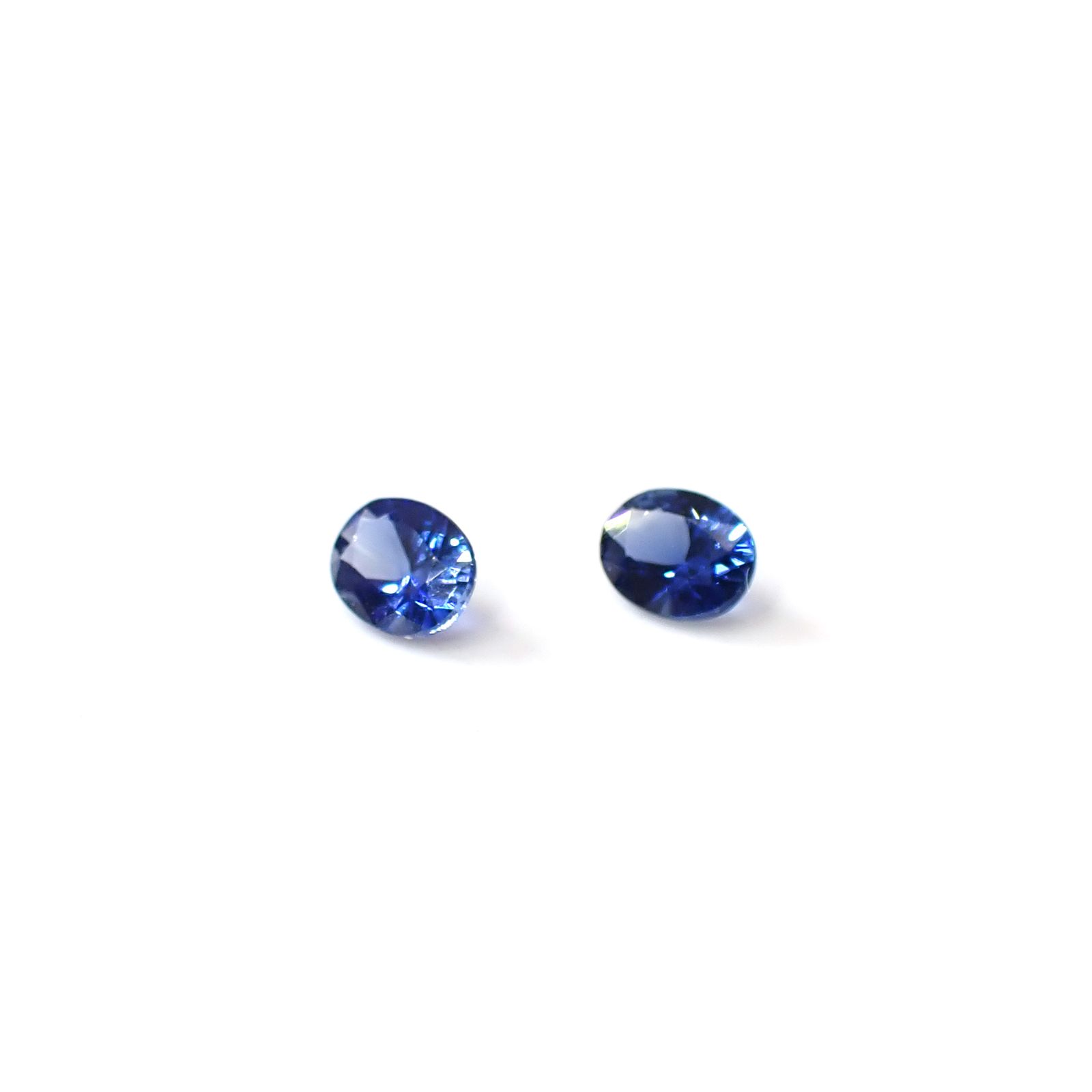 ◇ペアセット◇サファイア スリランカ/マダガスカル産 0.43ct(2pcs合計) [250830992]4x3.1mm前後