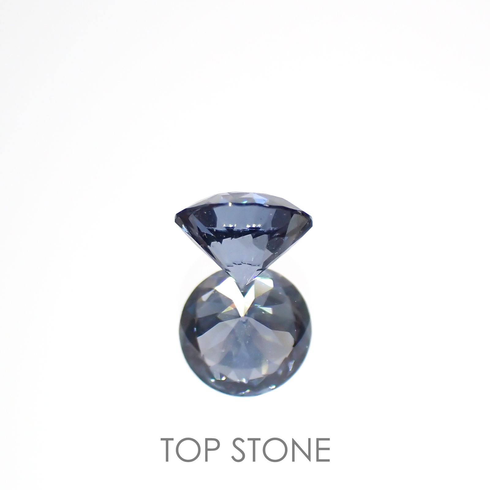 グレイッシュブルースピネル(宝石名スピネル)ビルマ/マダガスカル産 0.24ct 識別済[220817444]3.9x3.9mm前後