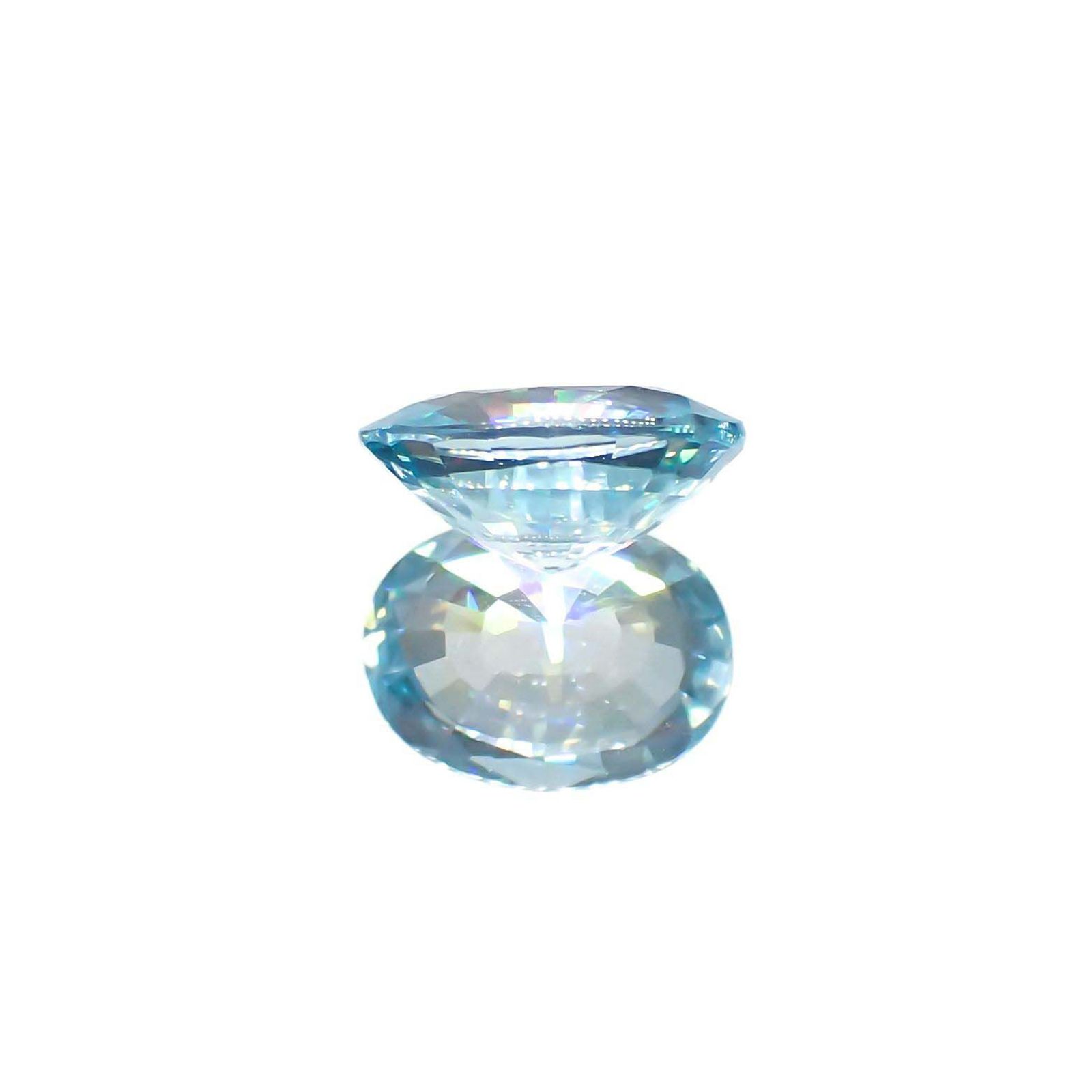 バイカラーブルージルコン カンボジア産 1.79ct [251018646]8x6.1mm前後