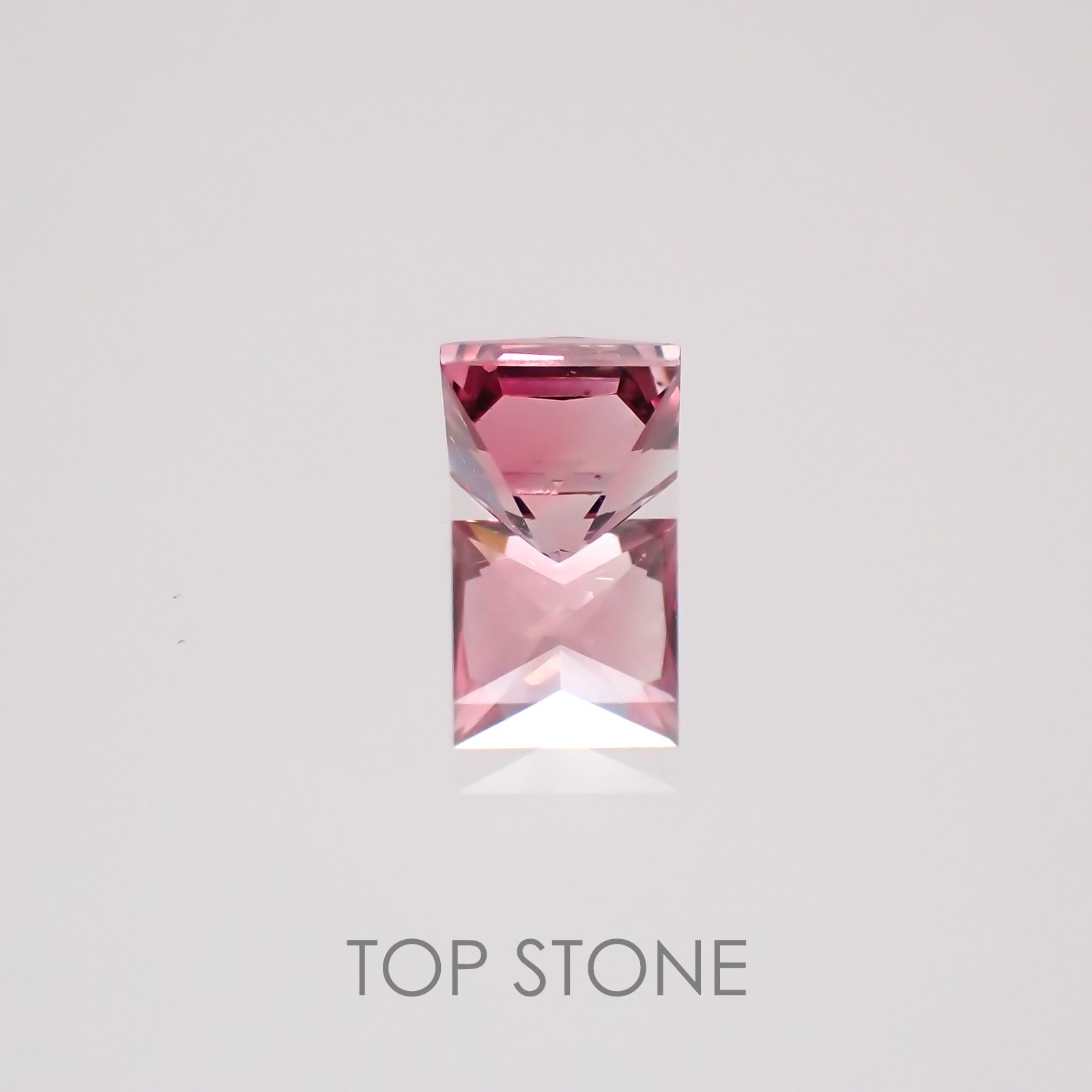 ◇プリンセスカット◇ピンクトルマリン(宝石名ピンク・トルマリン) ブラジル産 0.47ct 識別済[20128895]4×4mm前後
