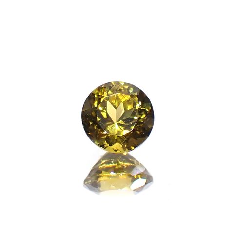 クリノゾイサイト(宝石名クリノゾイサイト)パキスタン産 0.32ct 識別済[250630599]4.1x4.1mm前後