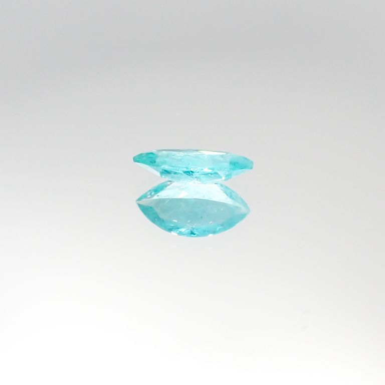 パライバトルマリン(宝石名トルマリン/別名パライバ・トルマリン) ブラジル・キントス鉱山産 0.379ct ソ付(宝貴協)[20095311]7.4×4.1mm前後