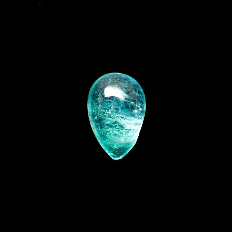 パライバトルマリン(宝石名トルマリン/別名パライバ・トルマリン)ブラジル・キントス鉱山産 0.629ct ソ付(宝貴協)[221018756]7x4.6mm前後
