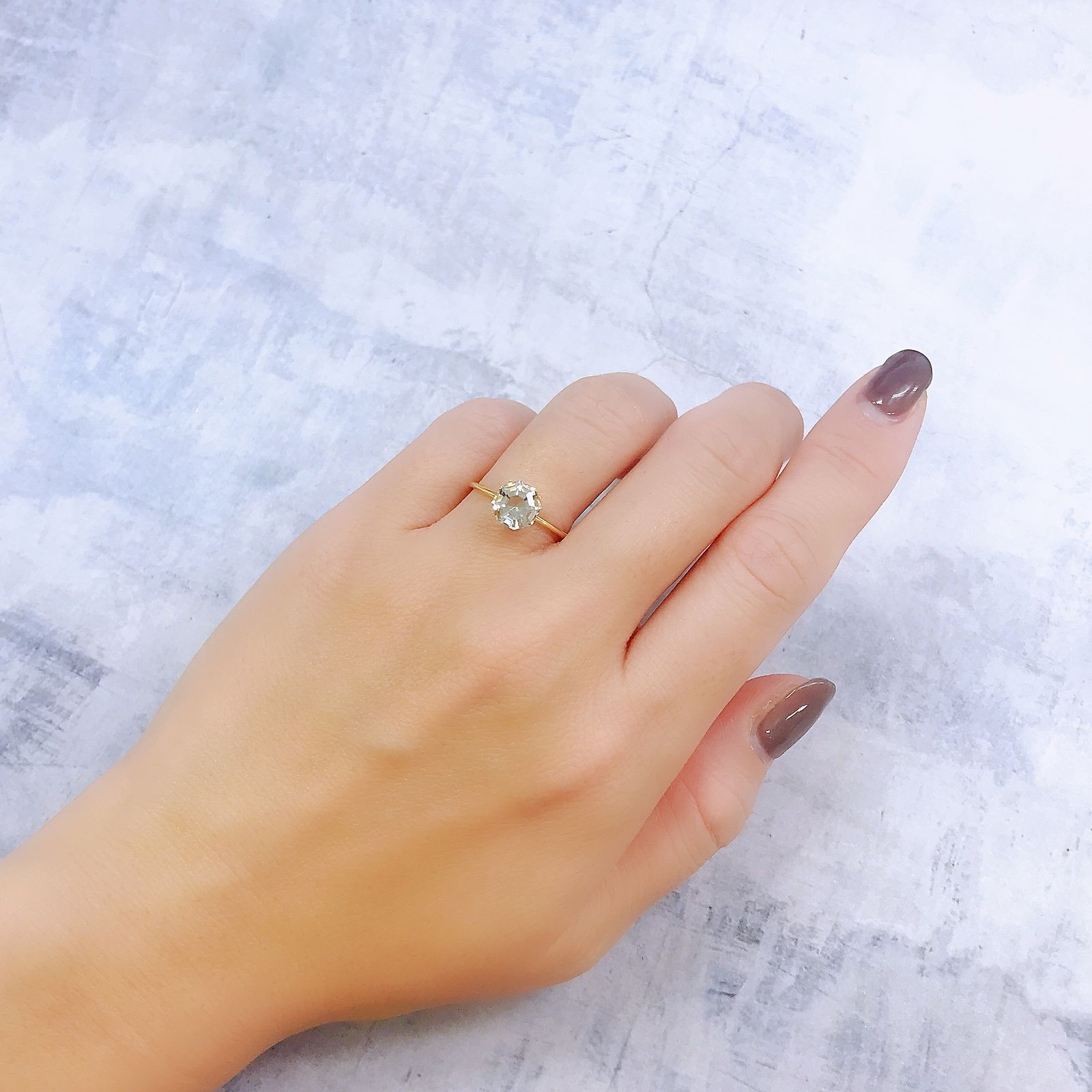 ◇オクタゴンカット◇レムリアンシードクリスタル(保証シール付き) ブラジル産 1.29ct[221018279]7.1x7mm前後