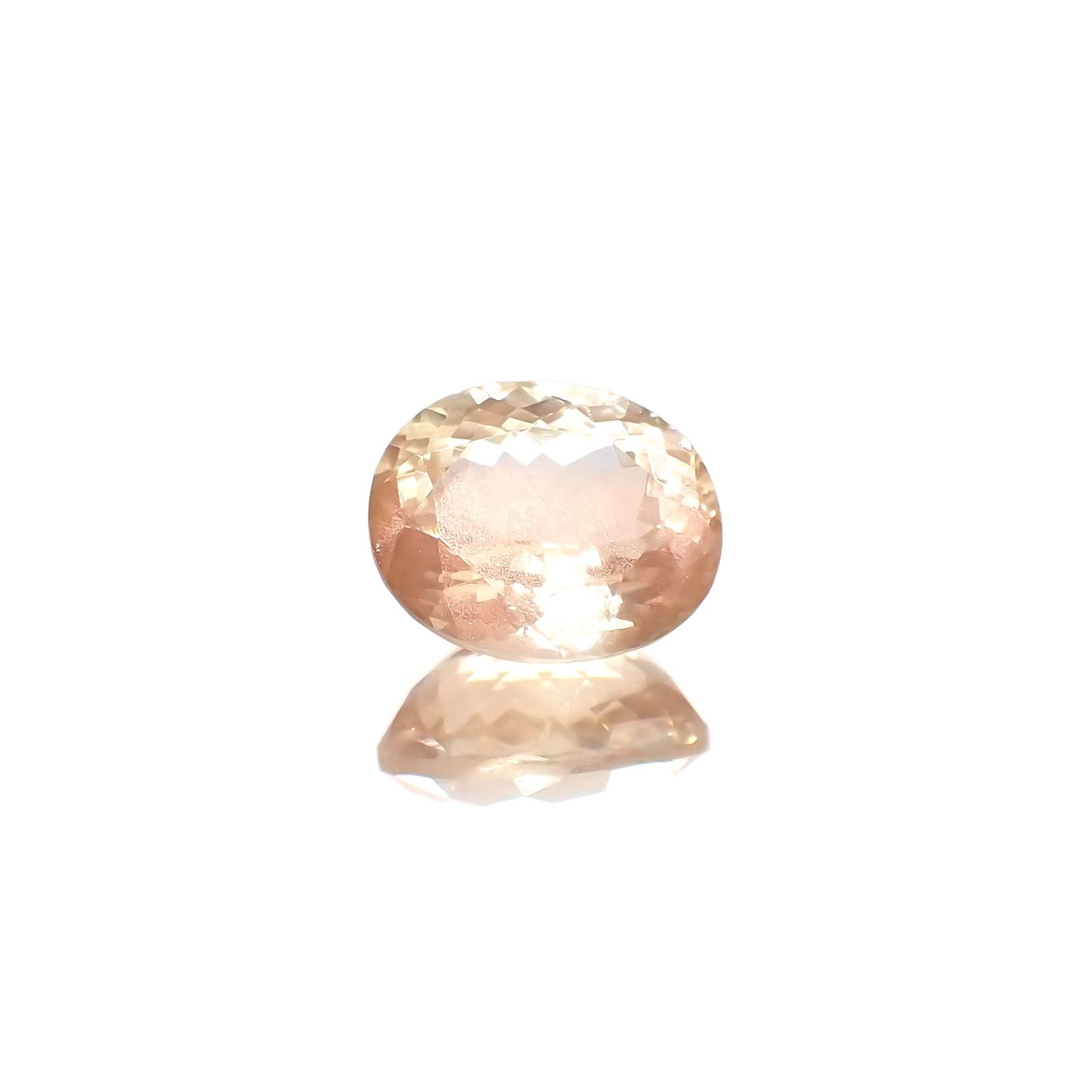 オレゴンサンストーン(宝石名ラブラドライト)アメリカ・オレゴン州産 識別済 2.71ct / 10x8mm前後 [220114661]