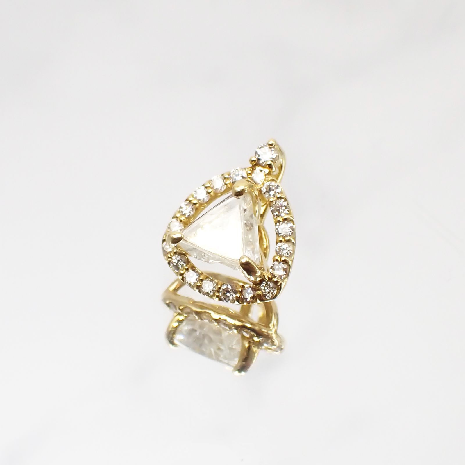 ◇La Clarte(ラ・クラルテ)◇K18マクルダイヤモンド ペンダント カナダ産 0.41ct[220115337]9.7x7.9mm前後