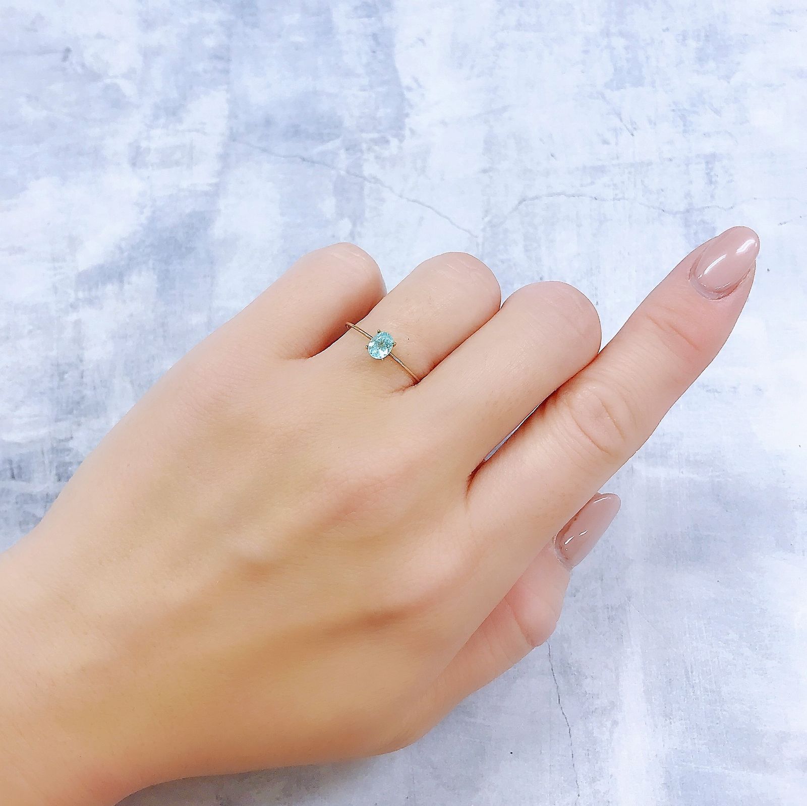 パライバトルマリン(宝石名トルマリン/別名パライバ・トルマリン)ブラジル・キントス鉱山産 0.362ct ソ付(宝貴協)[221018741]4.9x3.9mm前後