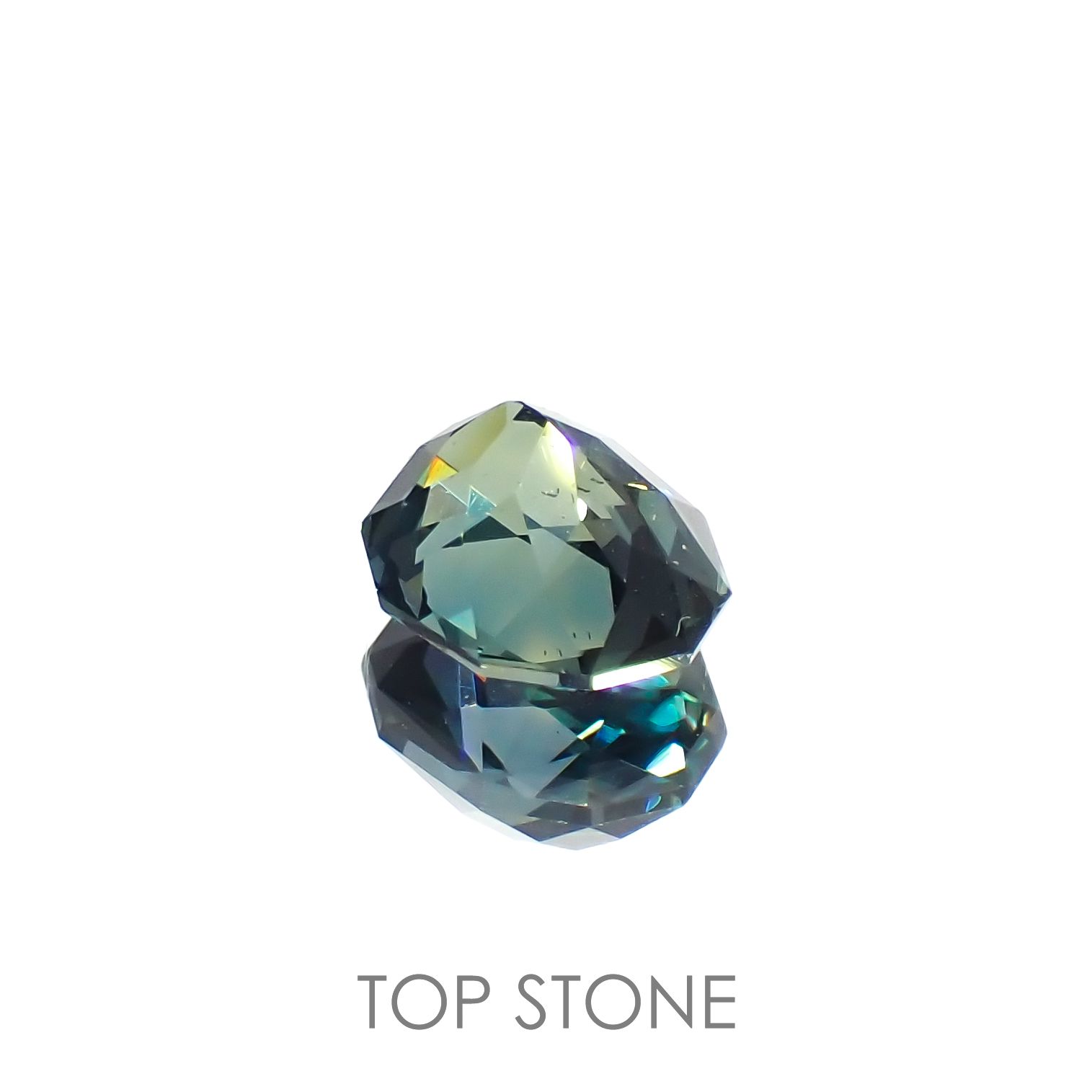 ◇カスタムカット◇バイカラーサファイア オーストラリア産 1.10ct[221018361]6.9x5.3mm前後