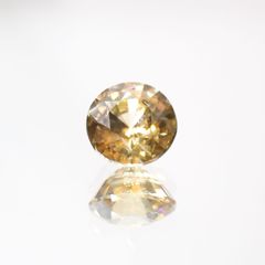 イエロージルコン(宝石名ジルコン)スリランカ/カンボジア産 1.48ct 識別済[230823199]6.1x6.1mm前後