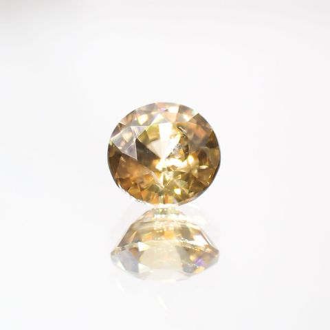 イエロージルコン(宝石名ジルコン)スリランカ/カンボジア産 1.48ct 識別済[230823199]6.1x6.1mm前後