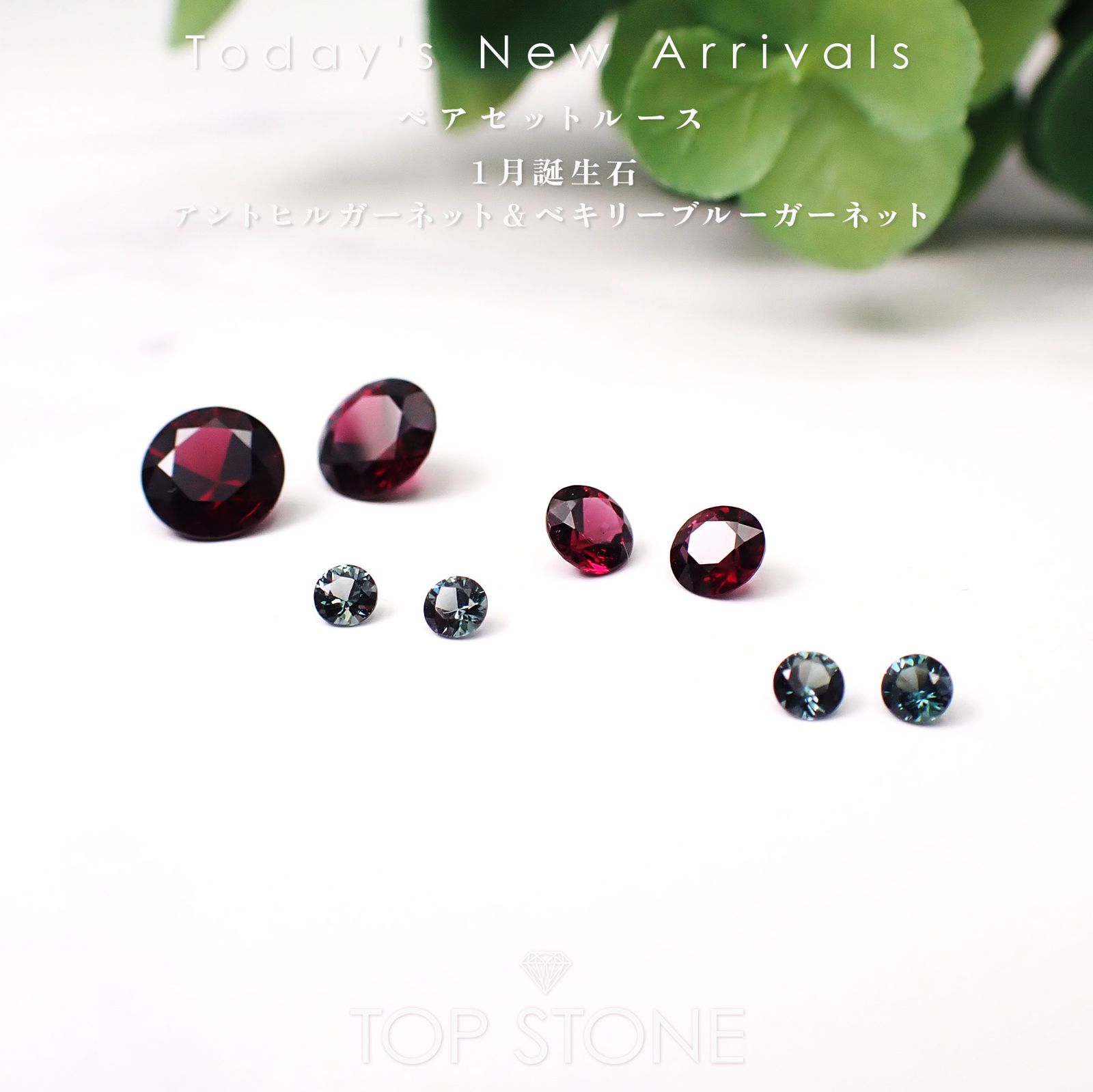 26 1月25日（日）新着 | 《ペアセットルース》1月誕生石ガーネット