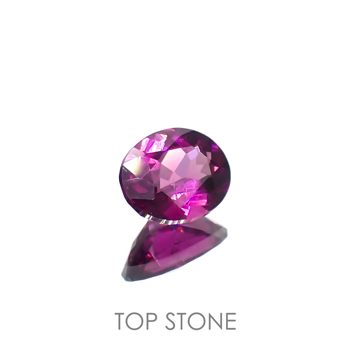 グレープガーネット(宝石名ガーネット)ブラジル産 0.86ct 識別済[220917707]6.6x5.2mm前後