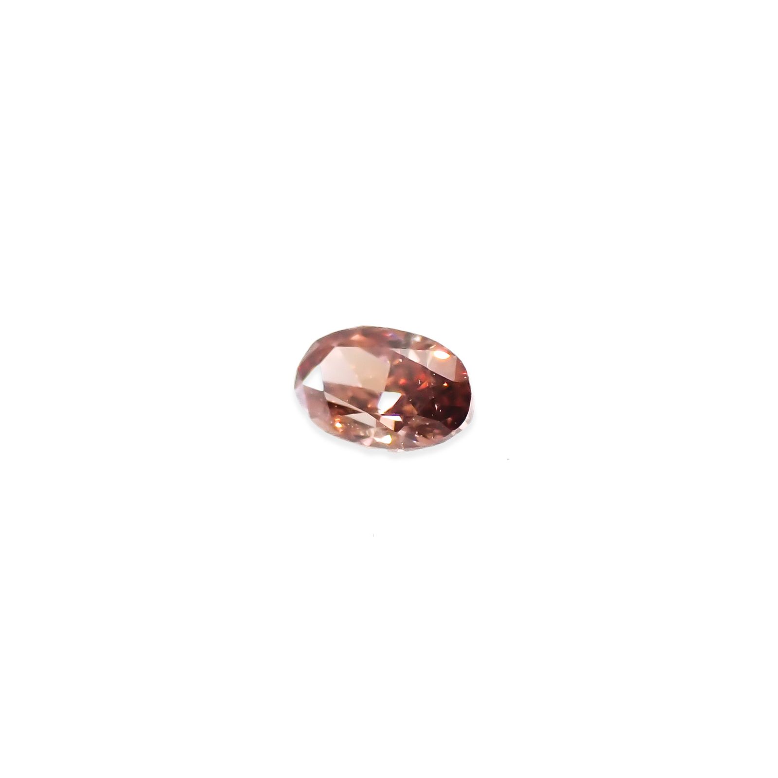 ピンクダイヤモンド(宝石名ダイアモンド SI-2/FANCY DEEP BROWNISH PINK) 0.072ct ソ付(AGT)[250129712]3.22x2.03mm前後