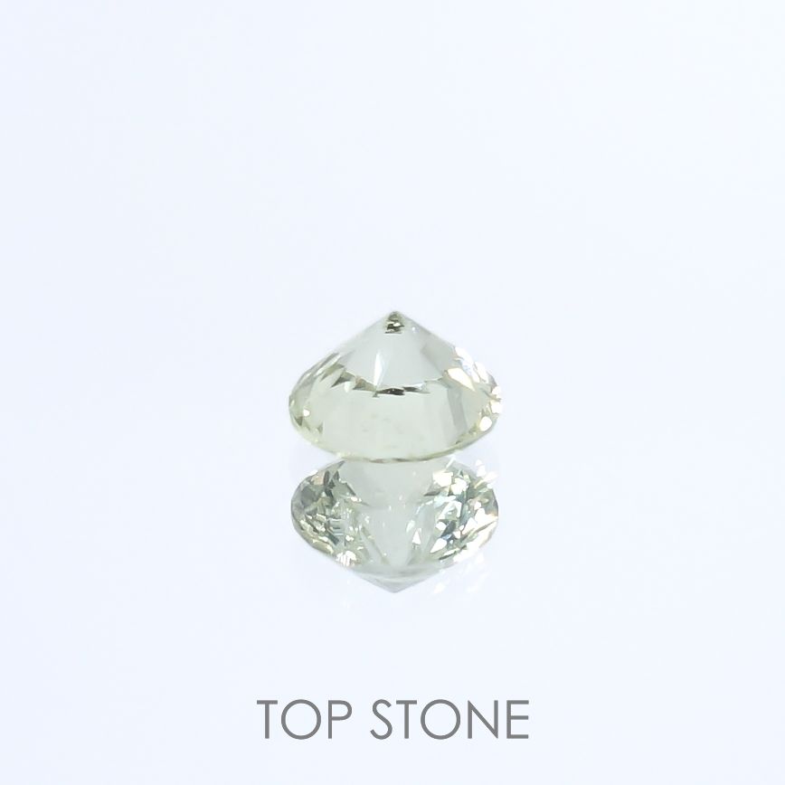 アイスライムブルーサファイア(宝石名サファイア)マダガスカル/オーストラリア産 0.27ct 識別済[220817366]3.8x3.7mm前後