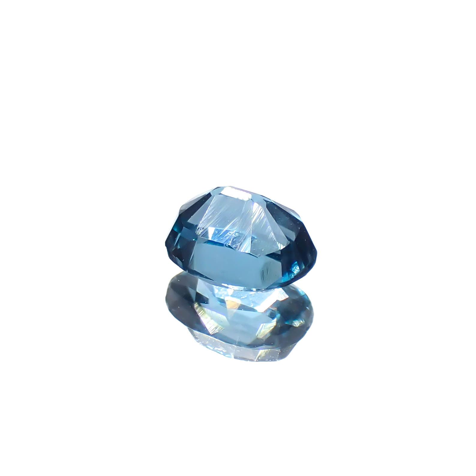 オーシャンブルーカイヤナイト(宝石名カイヤナイト)インド・オリッサ州産 0.42ct 識別済[240929165]4.9x3.8mm前後