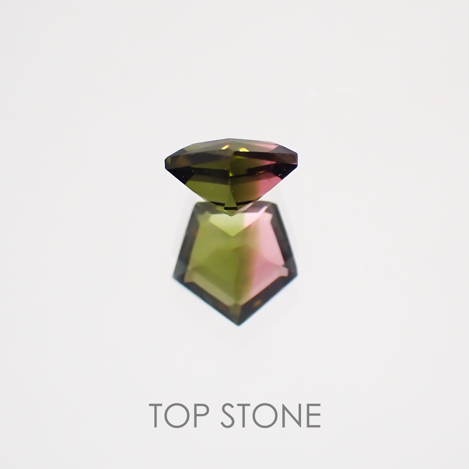 ◇ペンタゴンカット◇バイカラートルマリンSA ブラジル・アフリカ産 ルース 0.24ct[21019139]4.1×4.1mm前後