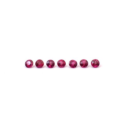 ルビー 7個セット タイ/モザンビーク産 0.39ct(7pcs合計) / 2.2x2.2mm前後 [260532282]