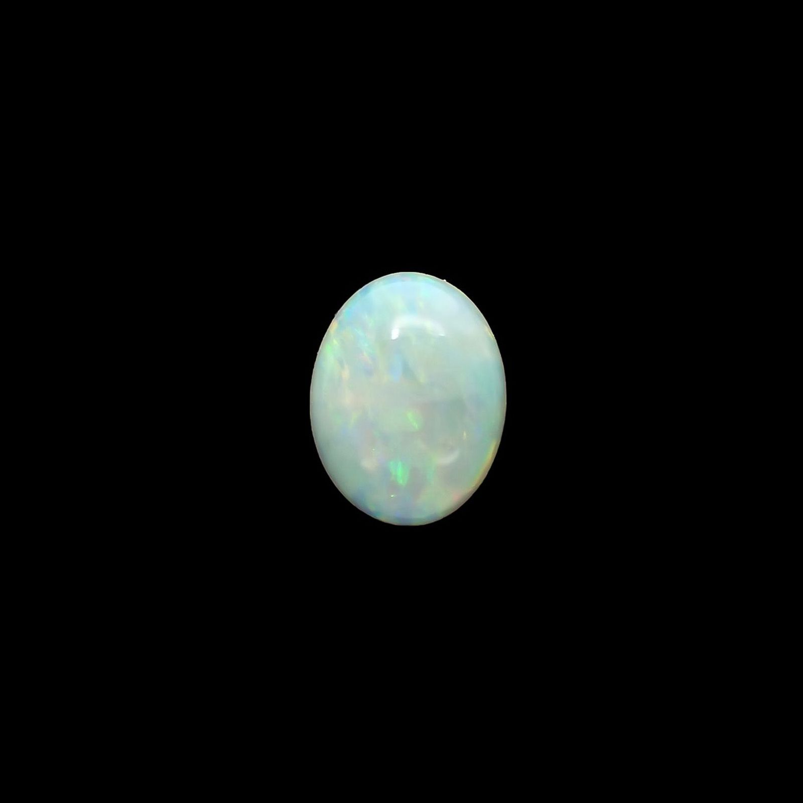 オパール(宝石名ホワイト・オパール) オーストラリア産 ソ付(彩珠) 1.031ct / 9x7mm前後 [210711329]
