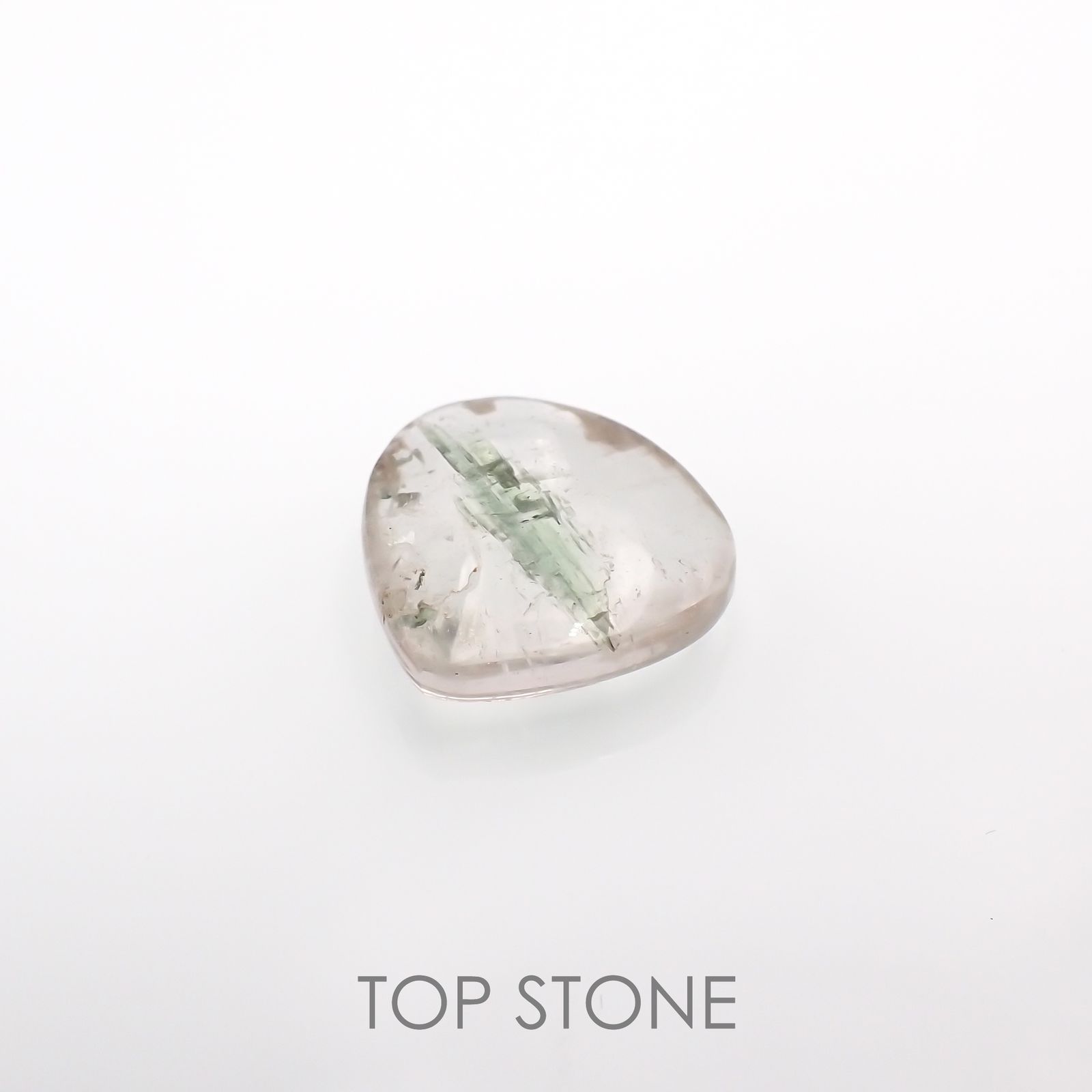 グリーントルマリンインクォーツ ブラジル・ミナスジェライス州産 9.01ct[221018314]15.2x15.7mm前後