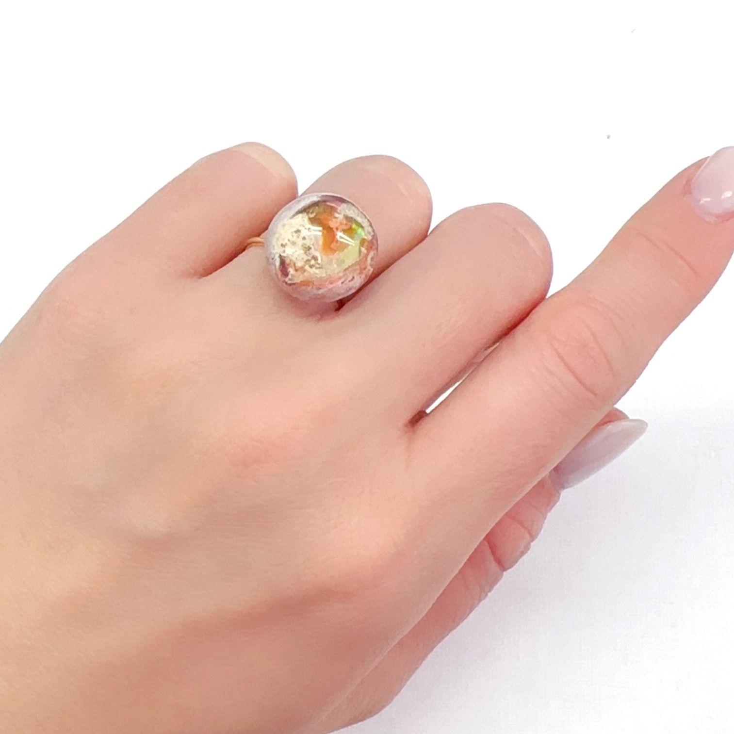 カンテラオパール メキシコ産 8.39ct[240125305]16x15.3mm前後