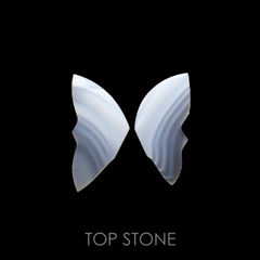 ◇カスタムカット◇アイリスアゲート 2個セット(蝶々) スライス インドネシア・スマトラ産 17.13ct[221118989]32.1-30.7x21.7-20.2mm前後